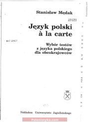 «Język polski à la carte» Mędak Stanisław